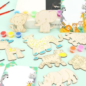 ชุดระบายสีสัตว์ไม้ DIY สำหรับเด็ก - ชุดของเล่นวาดภาพสร้างสรรค์ ของขวัญเพื่อการเรียนรู้และวันหยุดสำหรับเด็ก - Product Image 6