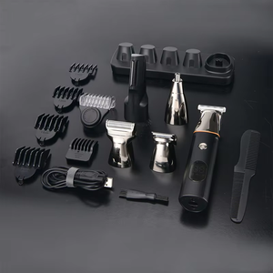 Tondeuse multifonction 5 en 1 pour hommes, rechargeable par USB, sans fil, kit de toilettage pour barbe, nez, oreilles et corps, écran LED, hôtel - Product Image 3