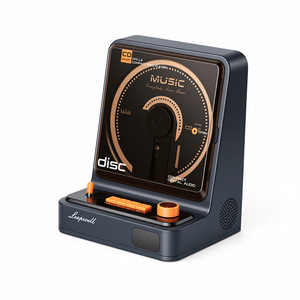 Reproductor de CD Retro con Ventana Transparente Vertical, BT5.3, USB A-B, Repetición, Control Remoto, Recargable, Altavoz Integrado, Estilo Vintage para el Hogar - Product Image 1