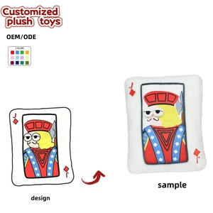 Almohada de Felpa con Diseño de Cartas de Póker Diamante Personalizada OEM/ODM - Cojín de Póker de Dibujos Animados Personalizado para Decoración del Hogar y Amantes de los Juegos - Product Image 1