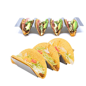 Grill safe taco stainless steel trays Taco stand style truck tray Baking Taco Holder - Product Image 1