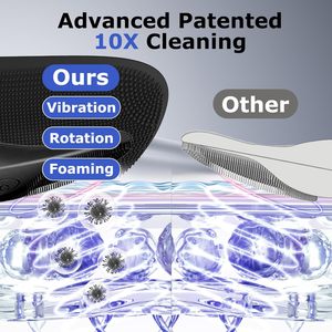 Nouveauté 2025 : Appareil de soin de la peau, brosse nettoyante pour le visage en silicone souple imperméable, masseur facial, brosse nettoyante électrique - Product Image 6