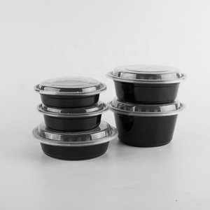 American Style small Round Food Boxes Plastic Salad Packing Container Microwavable Dinnerware Lunchbox
