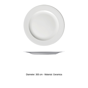 แผ่นรองจานเซรามิกสีขาว Churchill Profile C-Flap ขนาด 30.5 ซม. อุปกรณ์ร้านอาหาร ภาชนะสำหรับจัดเลี้ยง ขายส่ง - Product Image 3