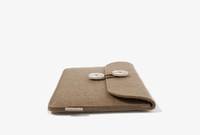 Sac de rangement pliable en feutre de laine gris personnalisé pour ordinateur portable, idéal pour les voyages et le bureau
