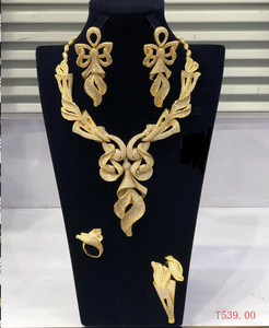 Set-5 Xuping Vàng Ấn Độ Mạ Đồ Trang Sức, Đồ Trang Sức Zirconia Set Cô Dâu, Vòng Cổ Thiết Lập Phụ Nữ Đồ Trang Sức - Product Image 5