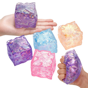 Juguetes Blandos de Malta Transparentes con Lentejuelas de Colores al por Mayor, Juguetes Antiestrés de TPR, Juguetes Sensoriales para Niños, Recuerdos para Fiestas Infantiles - Product Image 4
