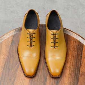 Zapatos de Vestir Formales de Negocios para Hombre, Estilo Nuevo, de Cuero, Casuales, Antideslizantes y Cómodos, Hechos a Mano, para Bodas y Banquetes - Product Image 3
