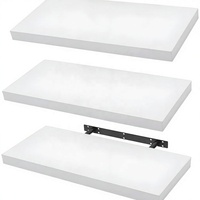 Houten zwevende planken set van 3, wandmontage, multifunctionele opbergruimte, opklapbaar, modern, drielaags, badkamer, woonkamer, keuken