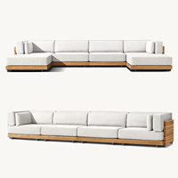 Mobilier d'extérieur de luxe nordique ensembles de jardin hôtel vila patio ensemble de canapés de jardin modulaires