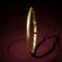 Bracelet rond vintage à nœuds brossés, style national chinois, niche exquise, luxe léger