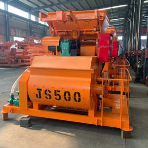 Mezcladora de Cemento de Doble Eje Forzado JS500 de 500L, Planta Mezcladora de Concreto de Alta Eficiencia de 500L, Motor Directo de Fábrica, Superventas - Product Image 1