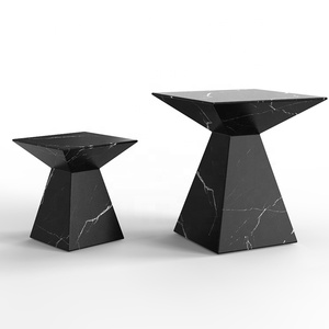 Minimalista Café Mesa auxiliar de café Antiguo Nuevo diseño Mesa de centro de mármol negro Mesa auxiliar - Product Image 1