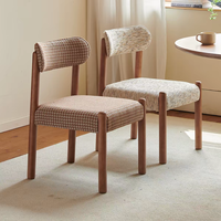 Chaise de salle à manger Muligna de style moderne pour hôtel, restaurant, café, salon, maison, avec structure en bois et tissu, mobilier de loisirs et scolaire