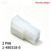 Connecteur Femelle Fils-Fils TE 1-480318-0 5.08mm 2 Broches avec Boîtier en Nylon pour Équipements Électriques, Accessoires et Bornes