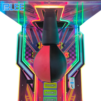 Machine de boxe d'arcade à monnayeur, testeur de force de frappe avec écran numérique LED, échelle de puissance 10000KG pour parc d'attractions
