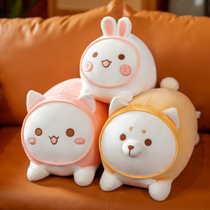 Simpatico giapponese grasso casa gatto stoffa giocattolo morbido e carino cucciolo di cane che dorme adorabile volpe Spandex cuscino di peluche per bambini - Product Image 5