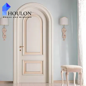प्रौद्योगिकी थोक मूल्य नवीनतम डिजाइन लकड़ी के आंतरिक धनुषाकार दरवाजे ठोस लकड़ी के घर के कमरे के दरवाजे