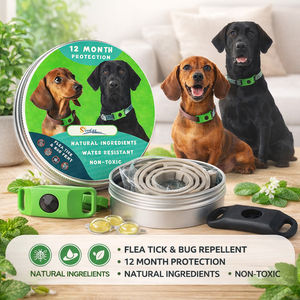 Collier apaisant réglable pour chiens et chats, imperméable, à phéromones, anti-anxiété, doux, confortable et durable - Product Image 1