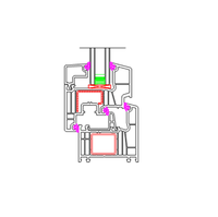 Profilé d'extrusion en PVC insonorisé, style industriel-moderne, pour la décoration extérieure des maisons, chambres et cuisines avec verre trempé.