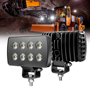 Lumière de travail à 8 LED 12V 24V pour tracteur, excavatrice, IP68, faisceau large, lumière auxiliaire robuste pour Kubota, Bobcat, JCB, CAT - Product Image 1