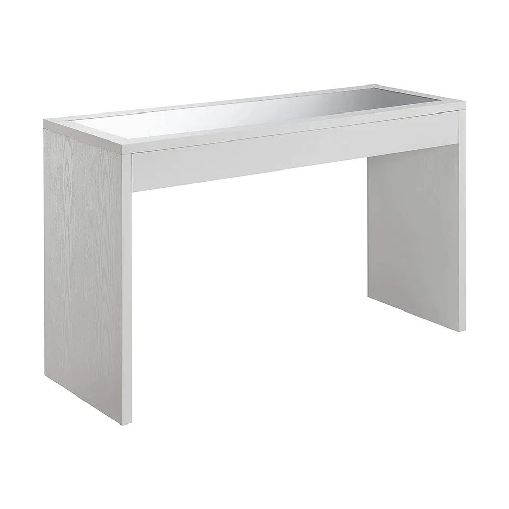 Table <span class=keywords><strong>d</strong></span>'entrée en bois blanc miroir, style moderne, console de luxe, prévente