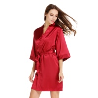 Kimono de seda satinada para dama de honor, bata para boda, 55 colores, novedad de 2022