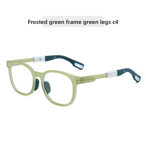 Monture de lunettes ovales anti-lumière bleue tendance pour enfants de 6 à <span class=keywords><strong>12</strong></span> <span class=keywords><strong>ans</strong></span>, en TR90, pour garçons et filles, pour la myopie, couleur unie - Product Image 6
