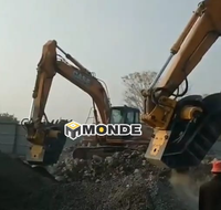 Broyeur à mâchoires mobile portable, attache pour excavatrice, broyeur pour recyclage sur site, pour projets de construction routière