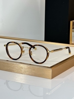 Gafas de Montura Redonda Pequeña de Moda Vintage de Alta Calidad para Mujer, Gafas Ópticas de Metal Estilo Punk para Hombre con Protección Anti-Luz Azul