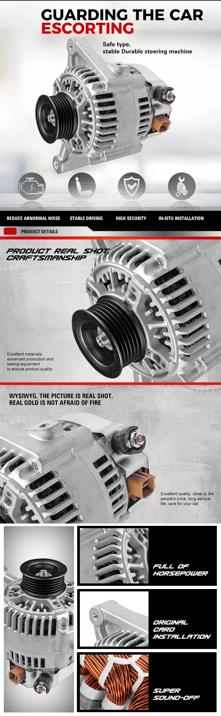 KINGSTEEL 23100-VW201 Alternator for Nissan Urvan E25 ZD30DD