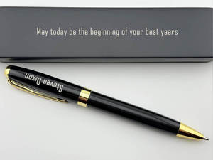 Ensemble de stylos écologiques personnalisés et durables, stylo en métal promotionnel avec logo personnalisé, stylet en métal avec étui, ensemble cadeau - Product Image 2