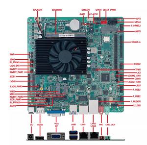 Placa base BKHD Factory 1264-TI4 Mini ITX N100 4 núcleos 1/2 * I226 LAN M.2 <span class=keywords><strong>DDR4</strong></span> 16G MINI PC placa base Industrial de escritorio X86 - Product Image 3