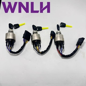 WNLH 803002437 JK406C Interrupteur d'allumage avec faisceau de câblage 2 clés 24V 6 broches pour excavatrice XCMG XE60DA XE75 XE200 XE215 Pièce de chargeuse - Product Image 1