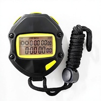 Stopwatch Olahraga Digital LCD Timer Latihan dengan Tali Pergelangan Tangan Timer Hitung Mundur untuk Latihan Lari