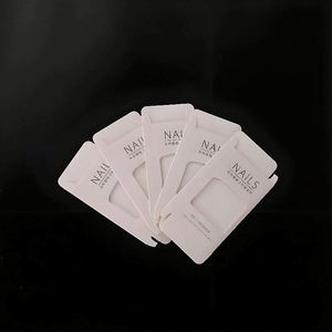 Factory Price Custom Empty Cardboard Nail Paper <b>Box</b> with Silver Stamping <b>Clear</b> PVC Window Portable Design and Sponge Liner - Product Image 2