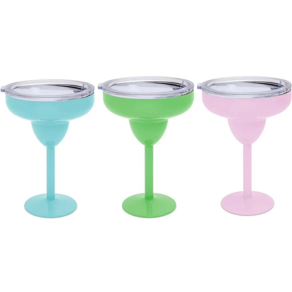 Hướng Dương 8Oz Đôi Tường Thép Không Gỉ Cốc Chân Không Cách Điện Kim Loại Margarita Tumbler Margarita Thủy Tinh Cho Cocktail Và Rượu Vang