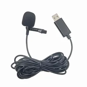 Microfone de lapela com clipe de capacitância personalizado mais barato para microfone de câmera de movimento Dv Microfone micro USB