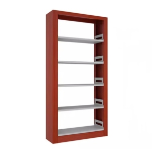 Estantería de Metal de acero de una sola cara de grano de madera roja de alta calidad para oficina o biblioteca escolar muebles estantería de Metal - Product Image 1