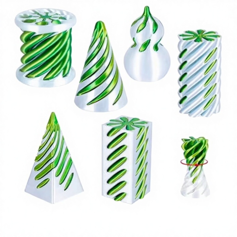 3D Printed Spiral Fingertip Accessories Unisex