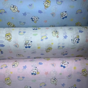 Tela de Gasa a Cuadros Pequeños de Doble Capa 100% Algodón con Estampado de Dibujos Animados para Pijamas <span class=keywords><strong>Infantiles</strong></span>, Sábanas y Fundas de Edredón - Product Image 3