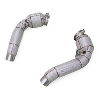 Sistem Knalpot Downpipe Race Sport Cat Pipe untuk BMW M5/M6 F06/F10/F12/F13 4.4T 2012-2016 100/200/300 Cell Catalyst