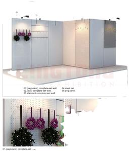 Solution complète réglée de mur de mur d'exposition de mur portatif modulaire d'exposition pour le salon commercial de galerie d'art - Product Image 4