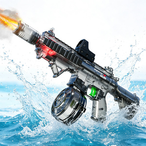 Nuevo Producto M416 Pistola de Agua Eléctrica con Luces LED Intermitentes, Pistola de Agua Automática Transparente para Niños con Efecto de Humo - Product Image 1