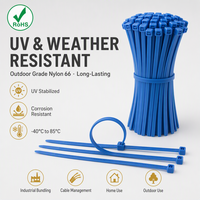 Bridas de nailon autoblocantes con resistencia a la tracción de 8 kg para el agrupamiento de cables eléctricos, con certificación RoHS, CE y REACH.
