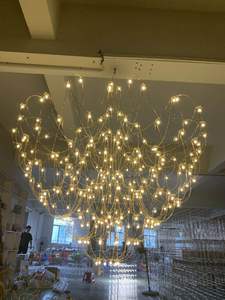 ECOJAS Tùy Chỉnh Chuyên Nghiệp Kiến Trúc Sư Thiết Kế Khách Sạn Thiết Bị Chiếu Sáng <span class=keywords><strong>LED</strong></span> Thép Không Gỉ Đèn Trần Hiện Đại 80 200W <span class=keywords><strong>24</strong></span> - 48 - Product Image 4