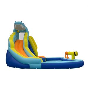 Château gonflable aquatique pour enfants avec toboggans, design à gonflage rapide, matériaux durables, fabriqué en Indonésie - Product Image 3