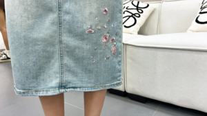 Jeans service OEM Modèle personnalisé Être livré <span class=keywords><strong>de</strong></span> force élastique Perceuse à broder <span class=keywords><strong>de</strong></span> haute qualité La jupe 7516 # - Product Image 6