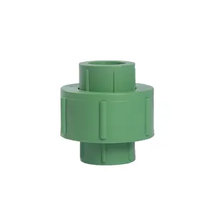 PPR Material Hot Sale Pure Plastic PPR Pipe Fittings Green Color PPR Fitting PN25 Union