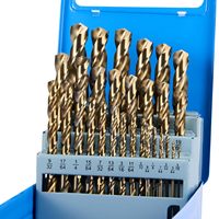 Cobalt 29 pièces M35 jeu de forets en métal 1/16 "-1/2" en acier inoxydable trempé à grande vitesse en alliage droit pour percer des trous